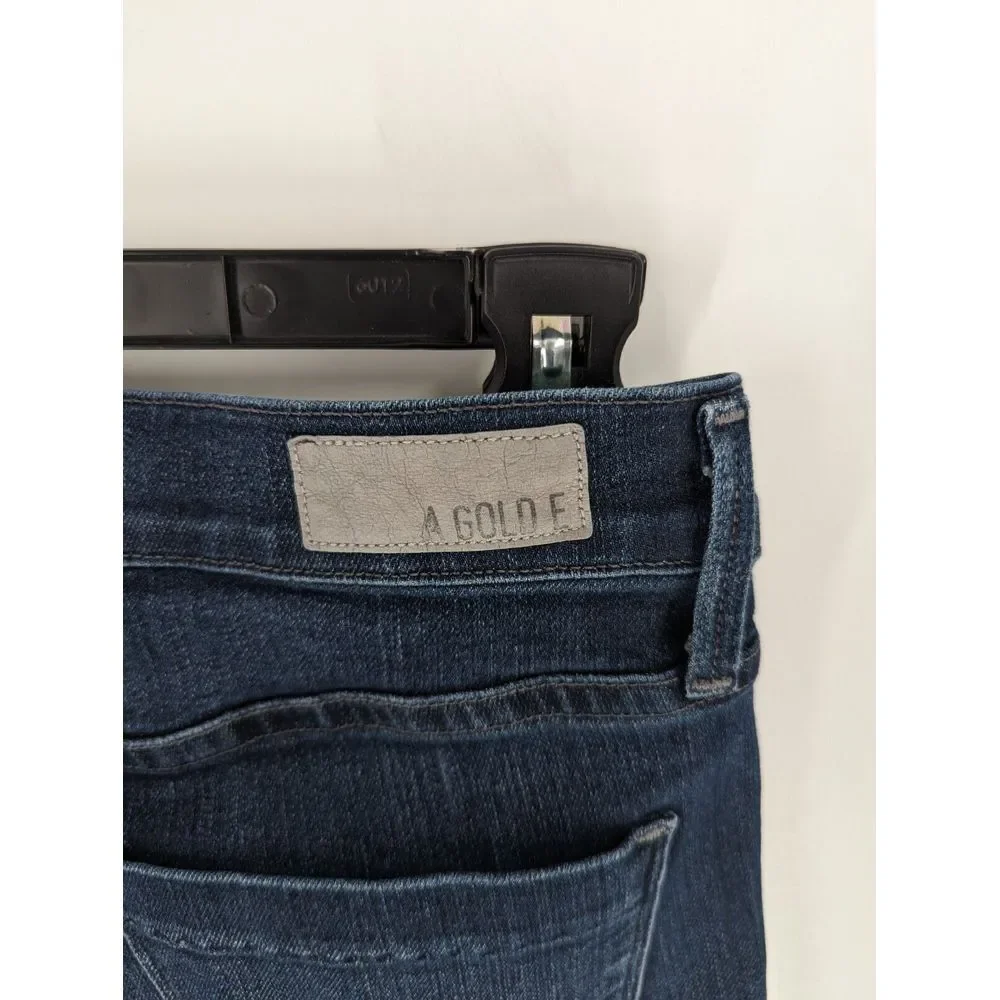 Agolde Women's Colette Crop Dark Wash Stretch Blue Jeans, Size 26, MADE IN USA!